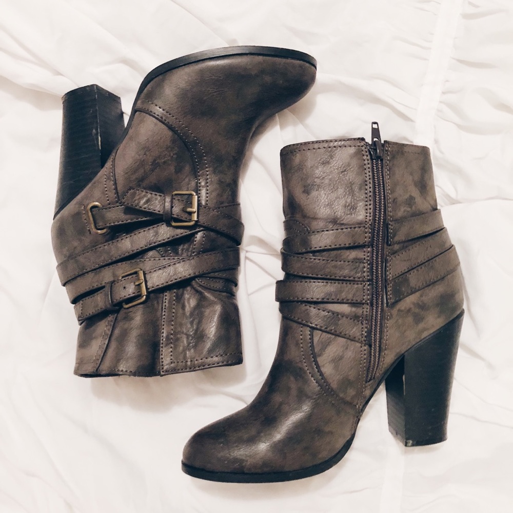 strappy booties